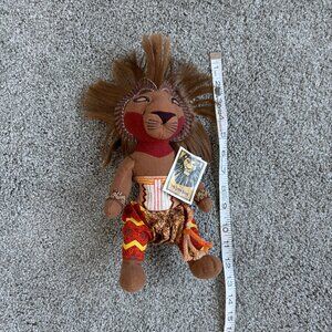 DISNEY The Lion King Tribal Simba Doll - Approx 14" tall - Brown, orange, gold